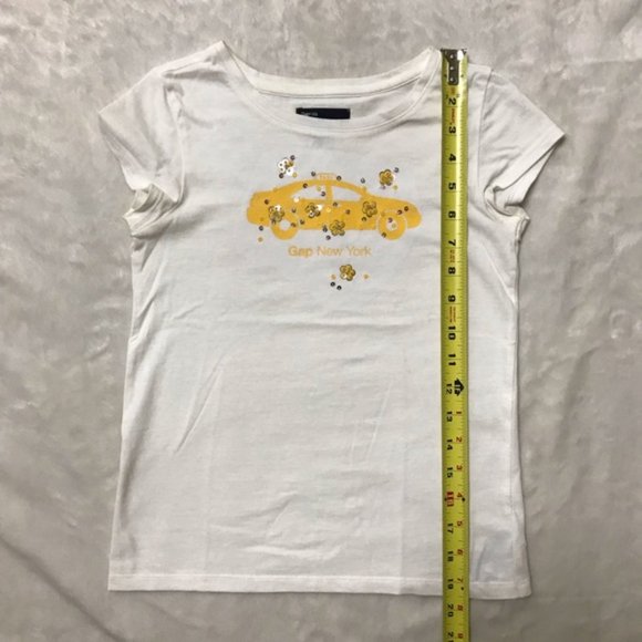 Gap Girl New York Taxi T shirt -size M (8) - Picture 6 of 7